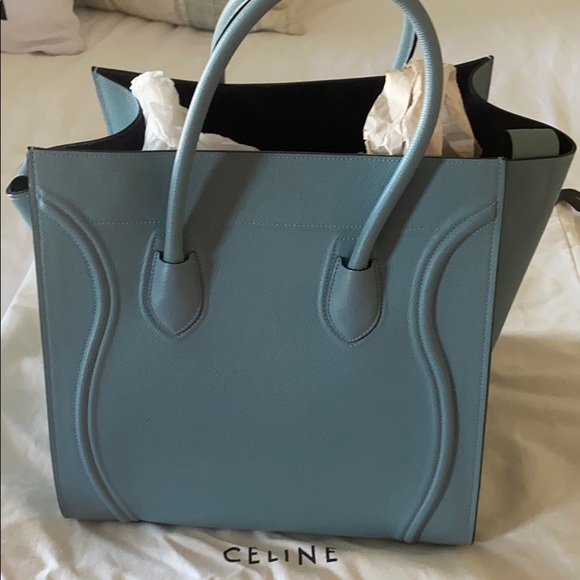 Blue Green Seafoam Medium Celine Phantom - Picture 4 of 11